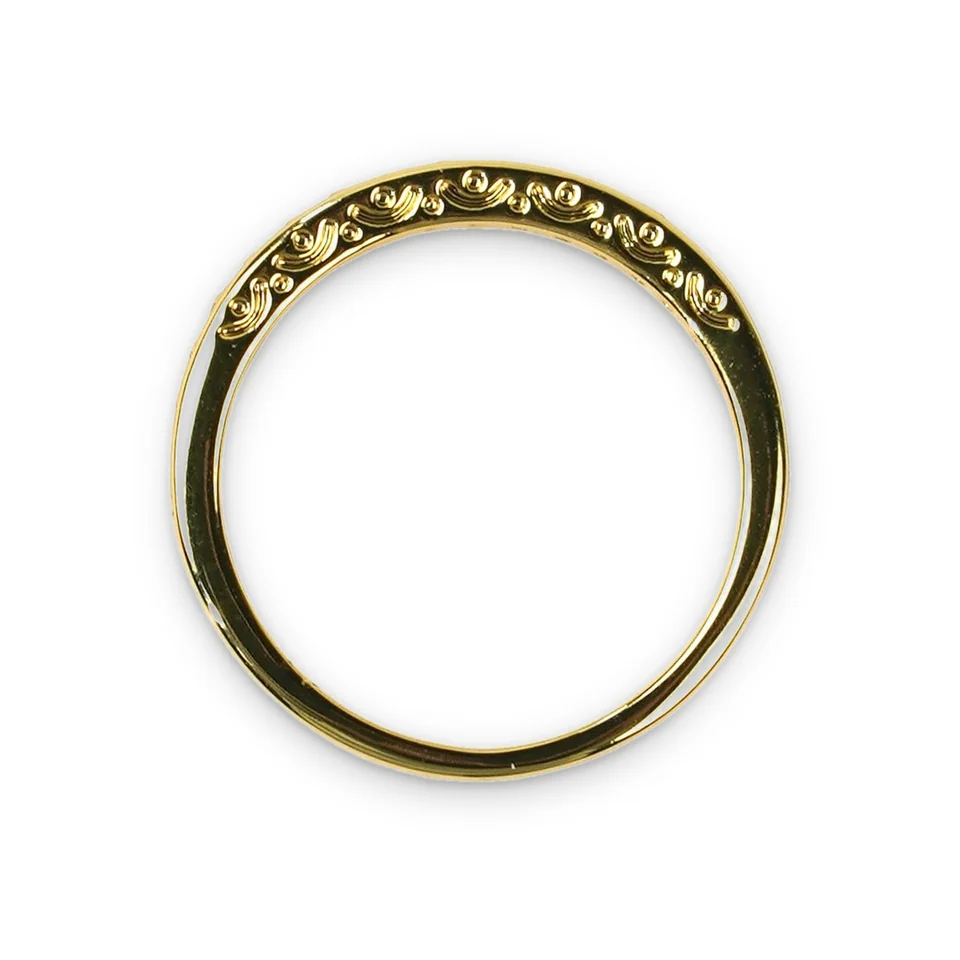 Кольцо бижутерия с фианитом, позолота 18K, фото 4