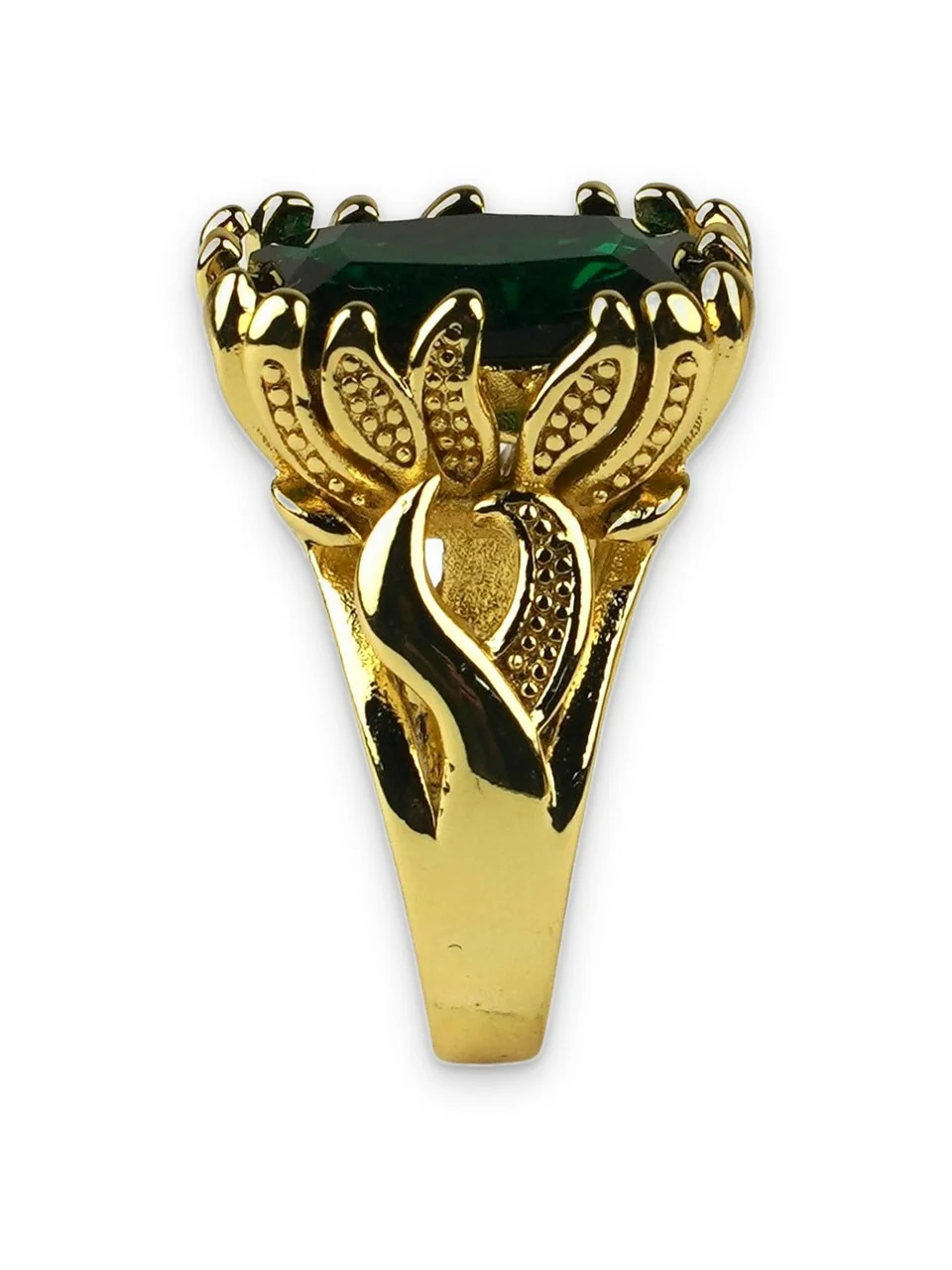Кольцо бижутерия с кристаллом, позолота 18K желтое золото, фото 5