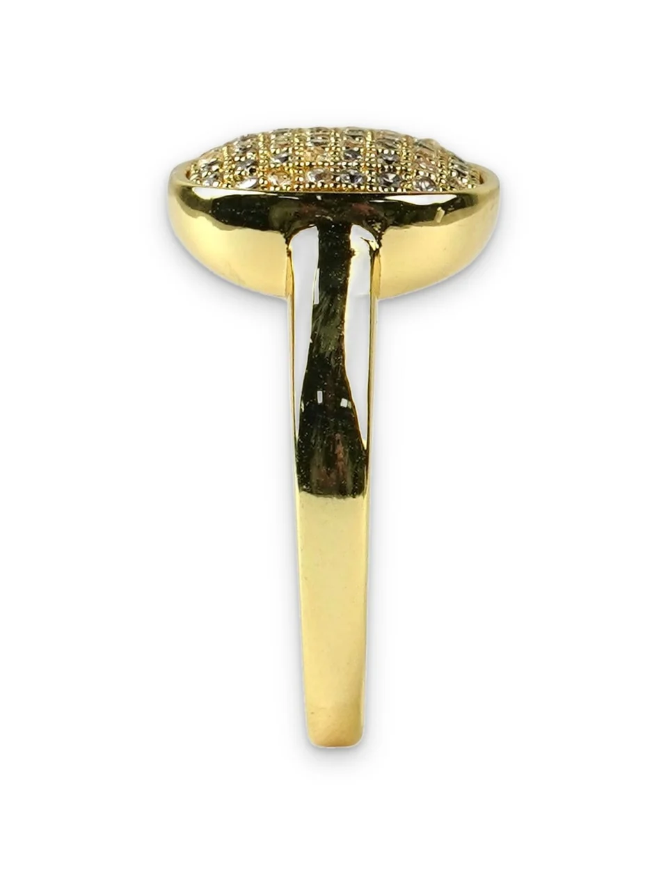 Кольцо бижутерия с фианитом, позолота 18K, фото 11