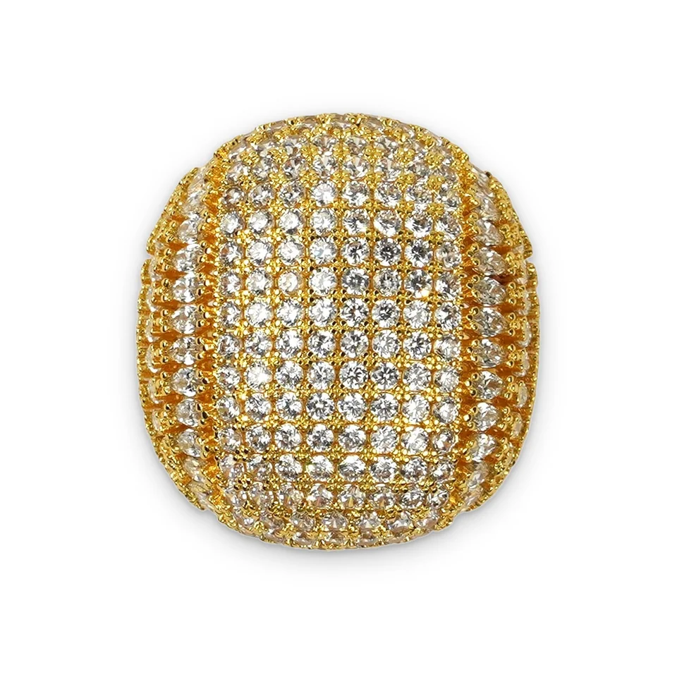 Кольцо бижутерия с фианитом, позолота 18K желтое золото, фото 5