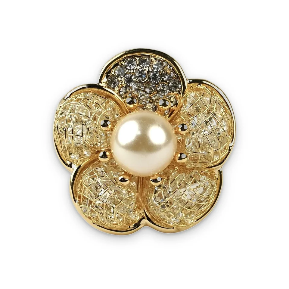 Кольцо бижутерия с кристаллами, позолота 18K, фото 8