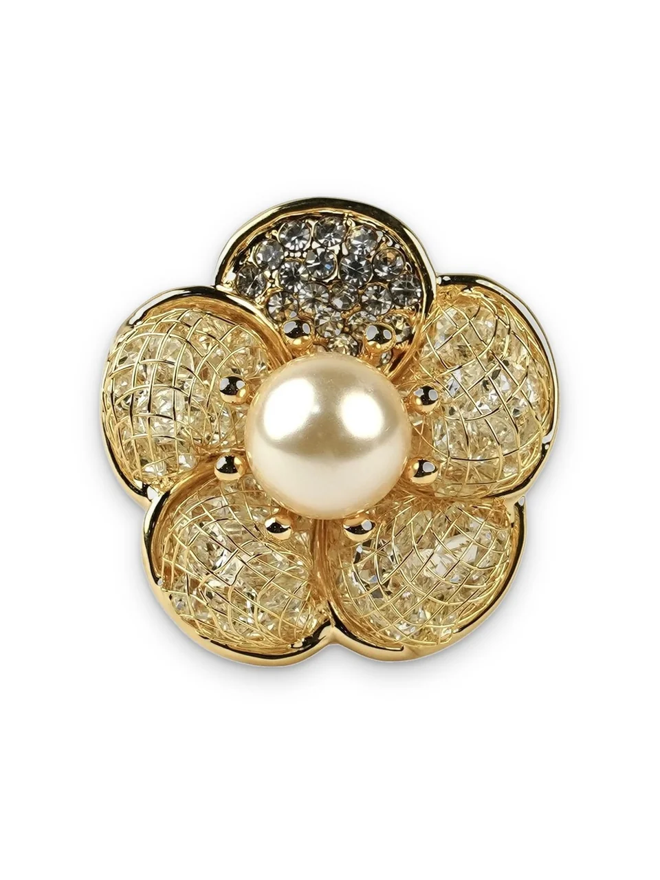 Кольцо бижутерия с кристаллами, позолота 18K, фото 9