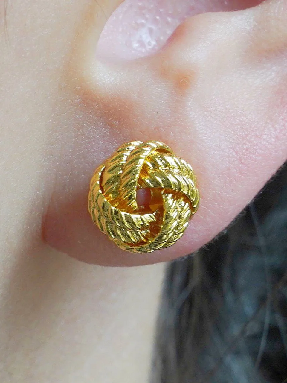 Серьги бижутерия позолота 18k, фото 2