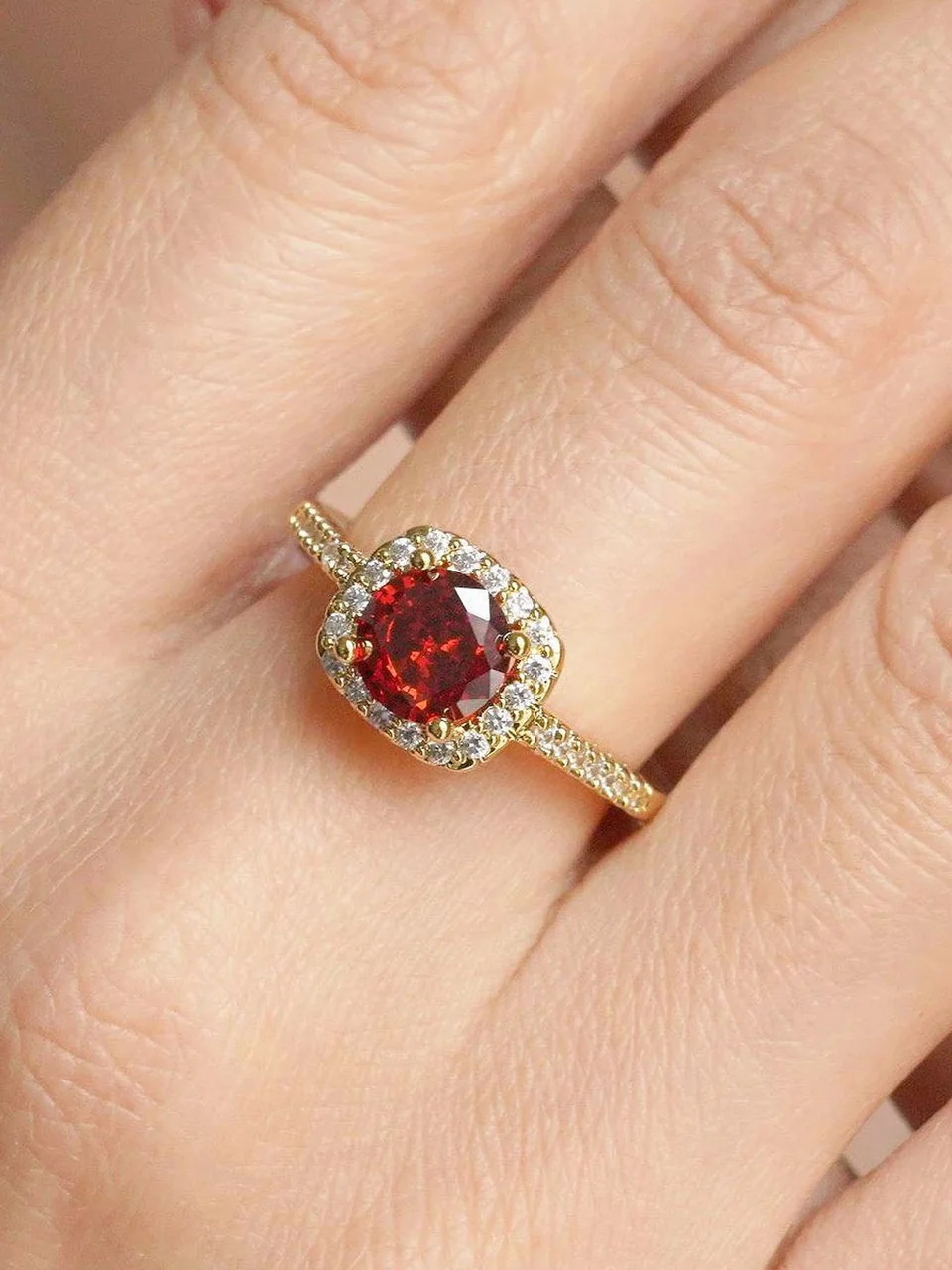 Uzuk bijuteriya Sariq tilla yugurtirilgan 18 karat Fianit, rasm 4