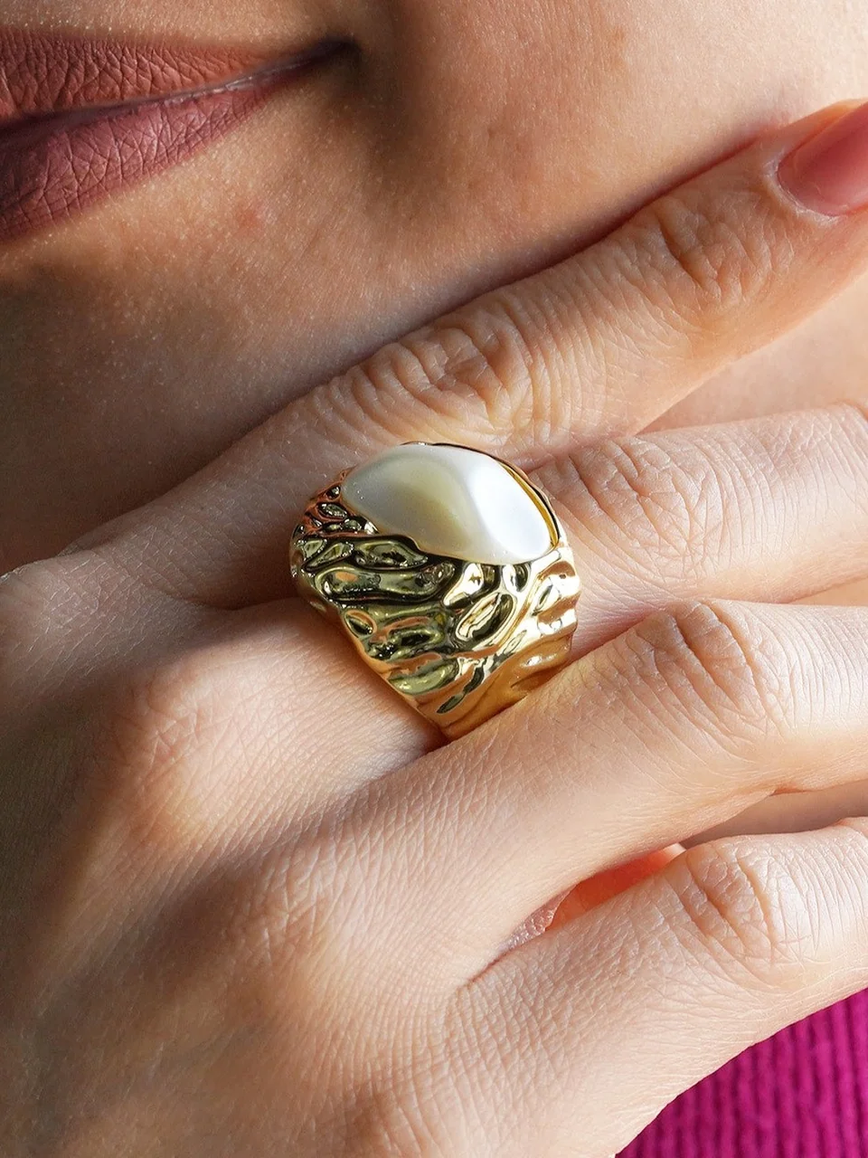Кольцо бижутерия позолота 18K желтого цвета, фото 4