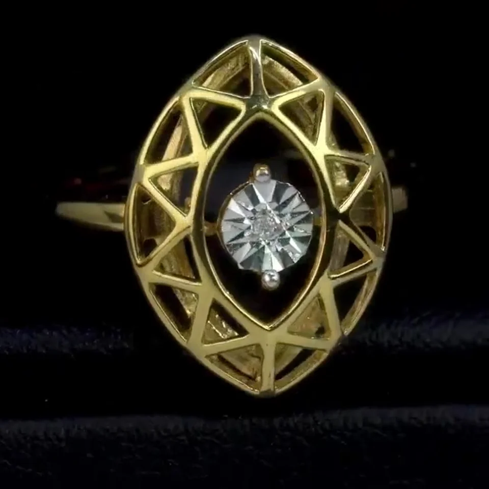 Uzuk Kumush 925 Brilliant (Tilla Yugurtirilgan), rasm 9