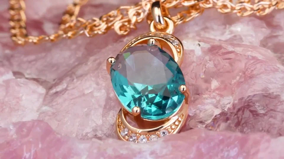 Подвеска розовая позолота 18 карат, бижутерия, фото 9