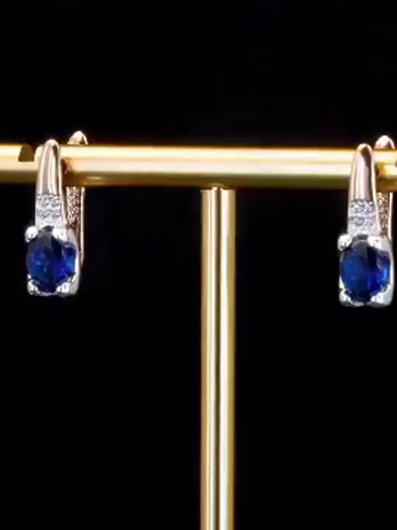 Серьги розовая позолота 18 карат, бижутерия, фото 10