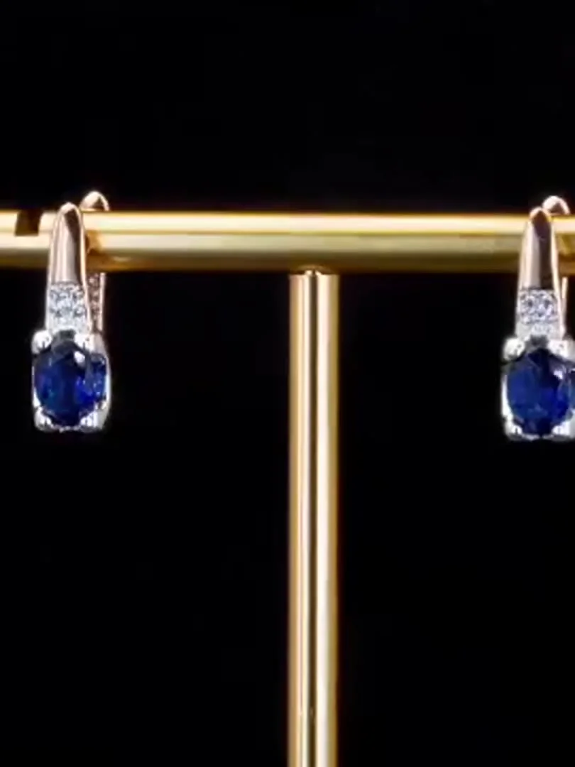 Серьги розовая позолота 18 карат, бижутерия, фото 7