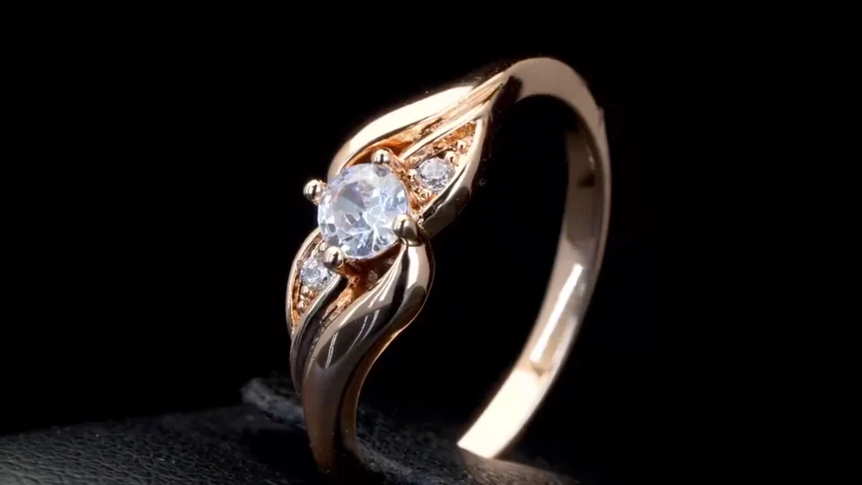 Серьги розовая позолота 18 карат, бижутерия, фото 8