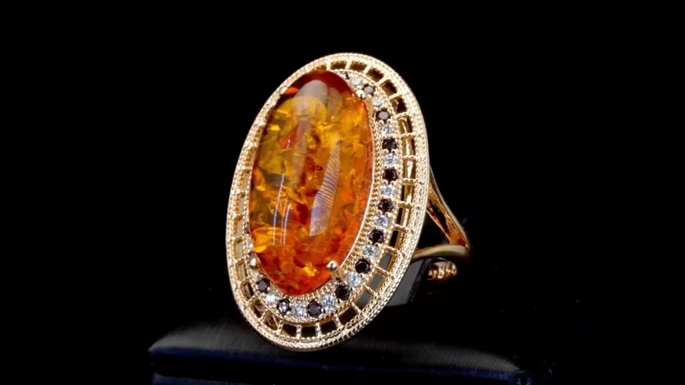 Кольцо розовая позолота 18 карат, бижутерия, фото 6