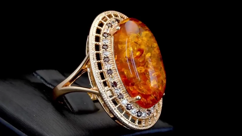 Кольцо розовая позолота 18 карат, бижутерия, фото 7