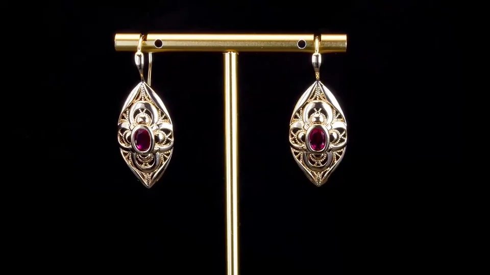 Серьги розовая позолота 18 карат, бижутерия, фото 8
