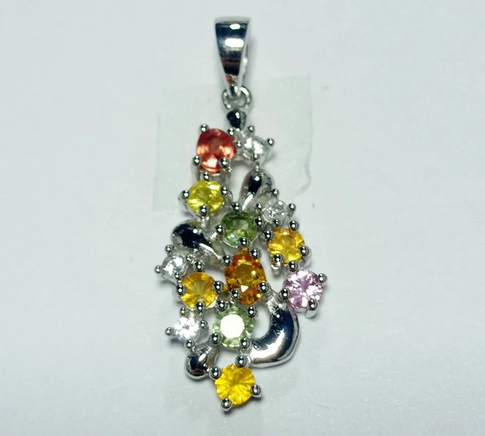 Kulon Kumush 925 Topaz Shveys Afrika Ametist Sitrin Peridot Rodolit Fianit, rasm 1