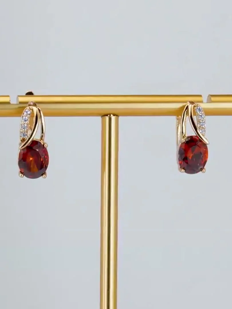 Серьги розовая позолота 18 карат, бижутерия, фото 9