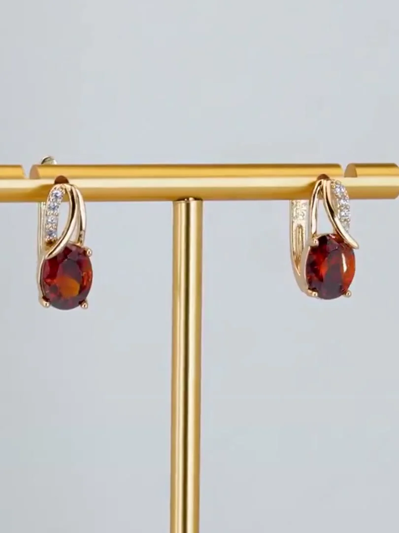 Серьги розовая позолота 18 карат, бижутерия, фото 11