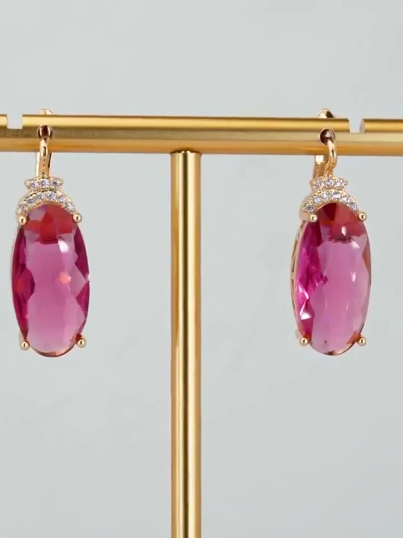 Серьги розовая позолота 18 карат, бижутерия, фото 13