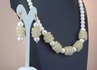 Komplekt bijuteriya tilla yugurtirilgan 18 karat kristallar bilan, rasm 3