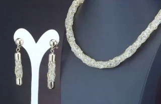 Komplekt bijuteriya kristall tilla yugurtirilgan 18 karat, rasm 3