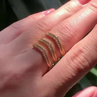 Uzuk bijuteriya Sariq tilla yugurtirilgan 18 karat Fianit, rasm 3