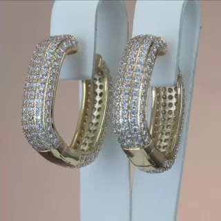Uzuk bijuteriya Sariq tilla yugurtirilgan 18 karat Fianit, rasm 3