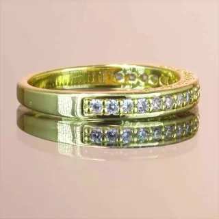 Кольцо бижутерия с фианитом, позолота 18K, фото 3