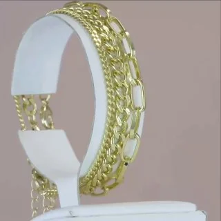 Браслет бижутерия кристалл позолота 18K, фото 3