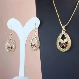 Komplekt bijuteriya tilla yugurtirilgan 18 karat kristall, rasm 3