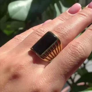 Кольцо бижутерия позолота 18K желтого цвета, фото 3