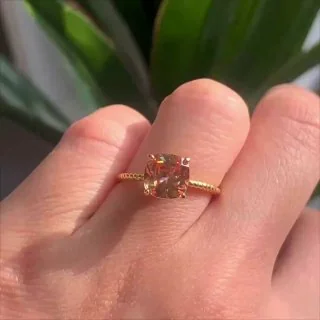 Uzuk bijuteriya Sariq tilla yugurtirilgan 18 karat Fianit, rasm 3