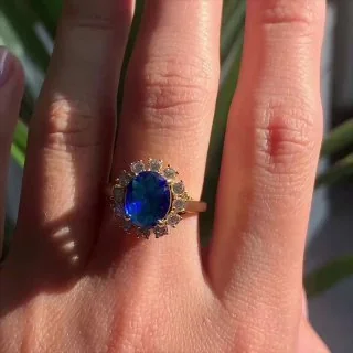 Uzuk bijuteriya Sariq tilla yugurtirilgan 18 karat Fianit, rasm 3