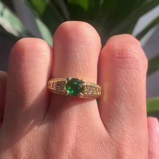 Uzuk bijuteriya Sariq tilla yugurtirilgan 18 karat Fianit, rasm 3