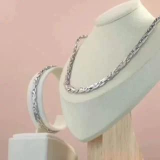 Komplekt bijuteriya Oq tilla yugurtirilgan 18 karat, rasm 2