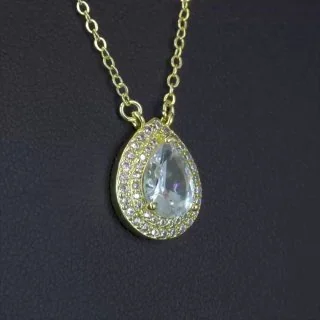 Кулон бижутерия фианит позолота 18K желтое золото, фото 2