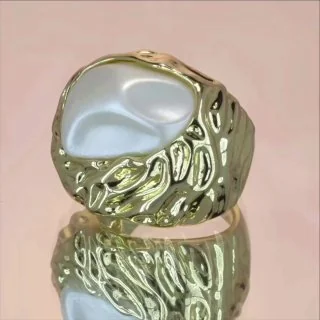 Кольцо бижутерия позолота 18K желтого цвета, фото 3