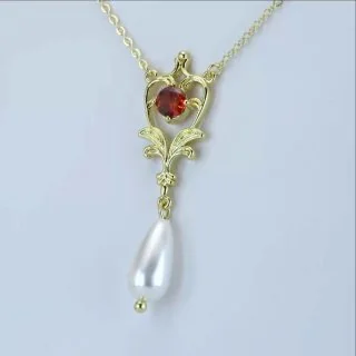 Бусы бижутерия с кристаллом, позолота 750 пробы, фото 3