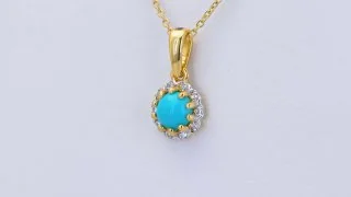 Marjon kumush 925 firuza oq tsirkon, rasm 4