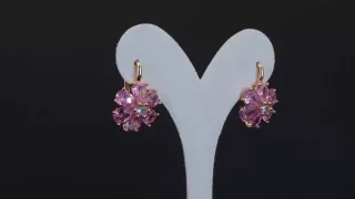 Серьги розовая позолота 18 карат, бижутерия, фото 14