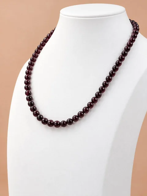 Tabiiy granat marjon, qulfi kumush
