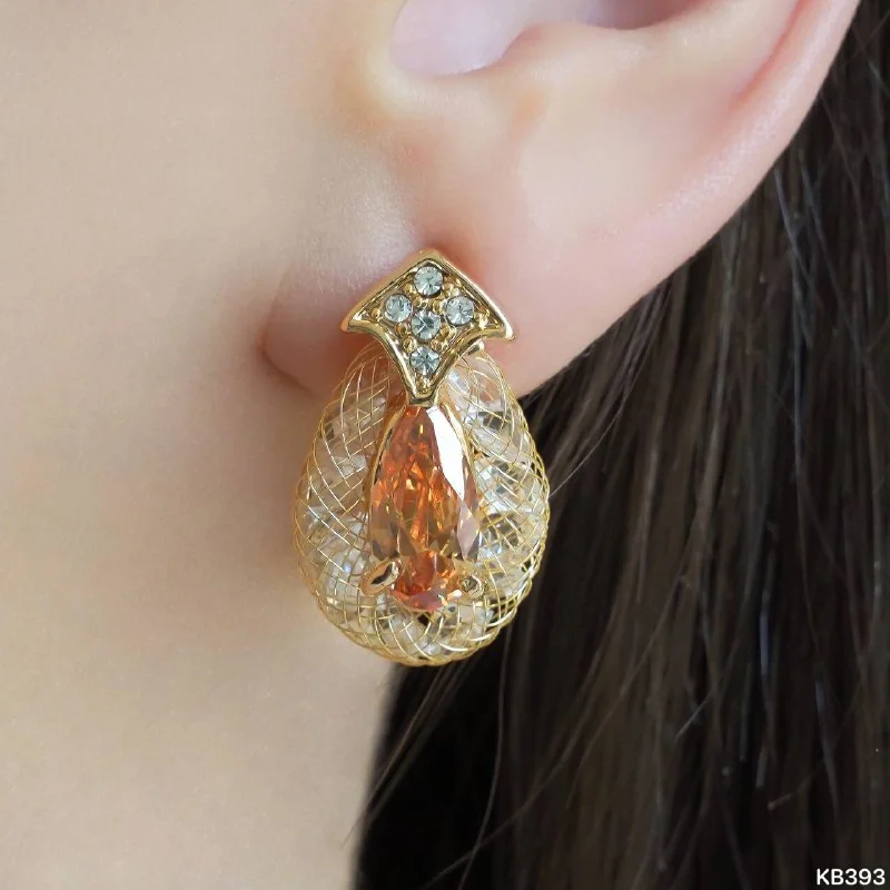Комплект бижутерия кристалл позолота 18K, фото 4