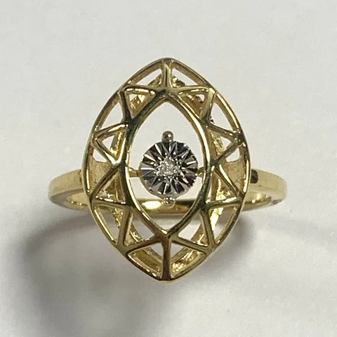 Uzuk Kumush 925 Brilliant (Tilla Yugurtirilgan)