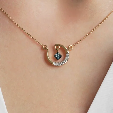 Marjon Kumush 925 Ko'k Brilliant (Tilla Yugurtirilgan)