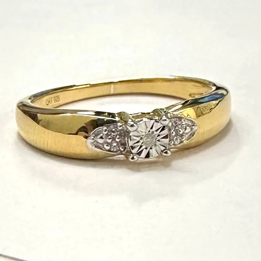 Uzuk Kumush 925 Brilliant (Tilla Yugurtirilgan), rasm 1