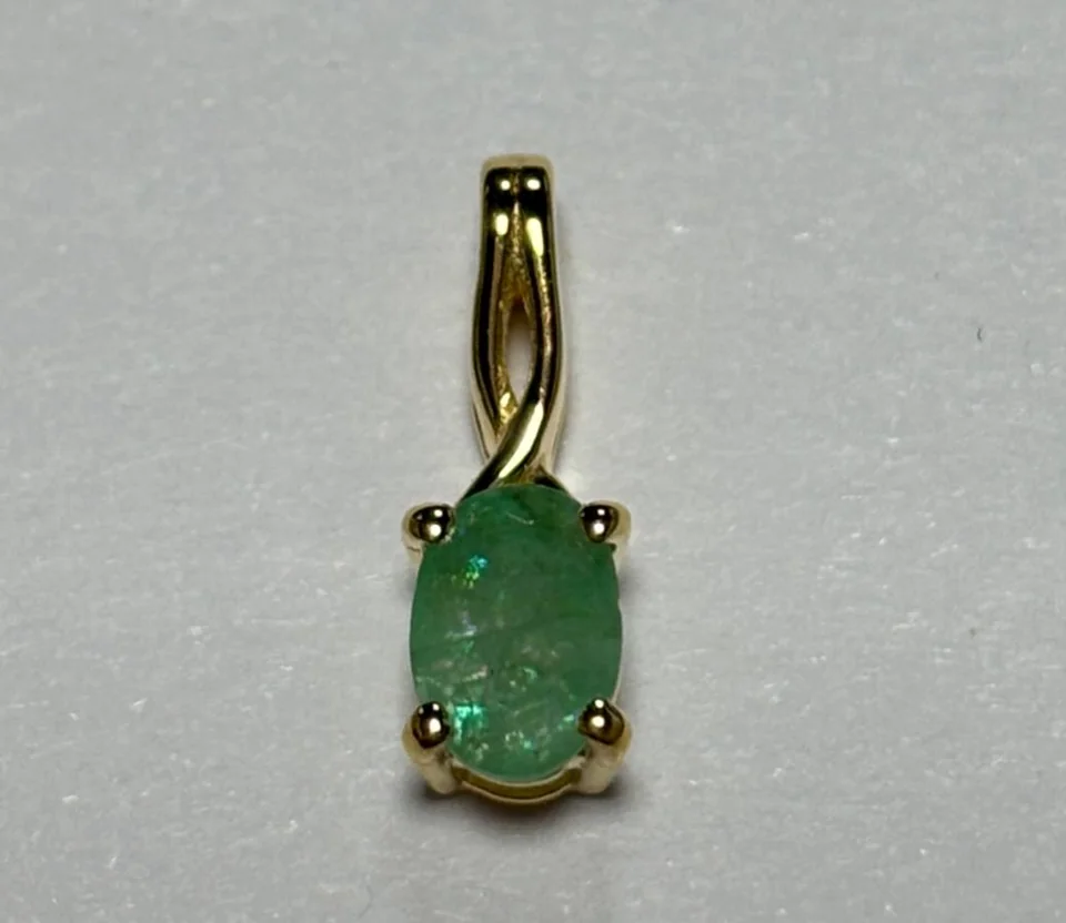 Подвеска Серебро 925 Эфиопский изумруд, фото 3