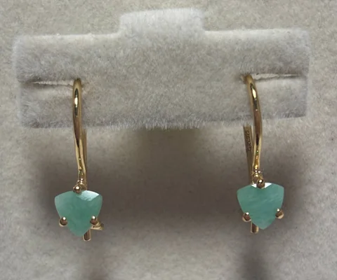 Серьги Серебро 925 Эфиопский изумруд