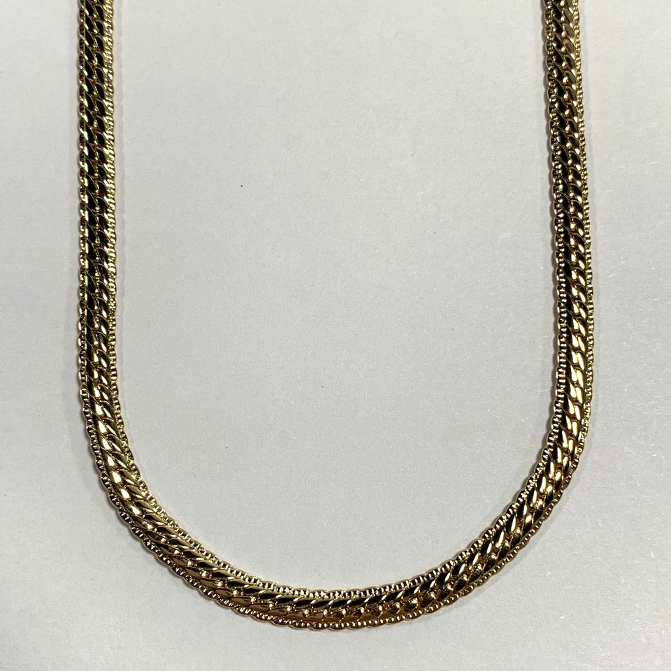 Цепь, розовая позолота 18K, бижутерия, 55 см, фото 3