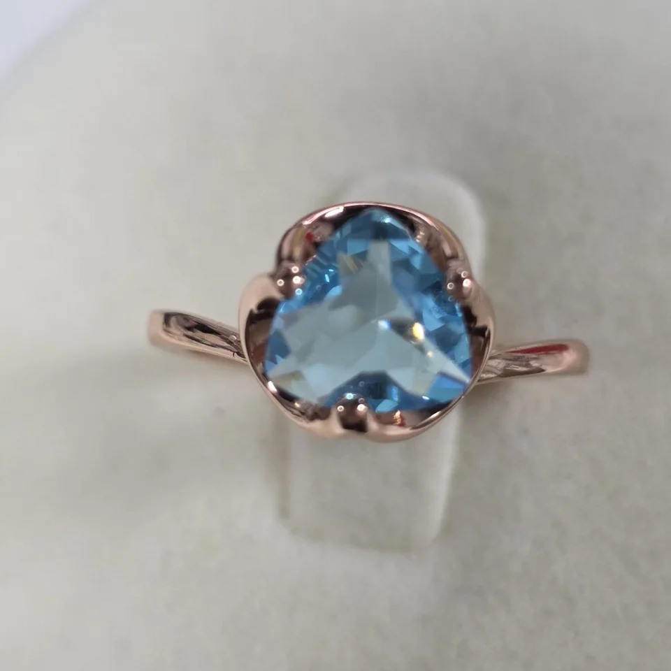 18 karat pushti tilla yugurtirilgan Bijuteriya uzuk, rasm 1